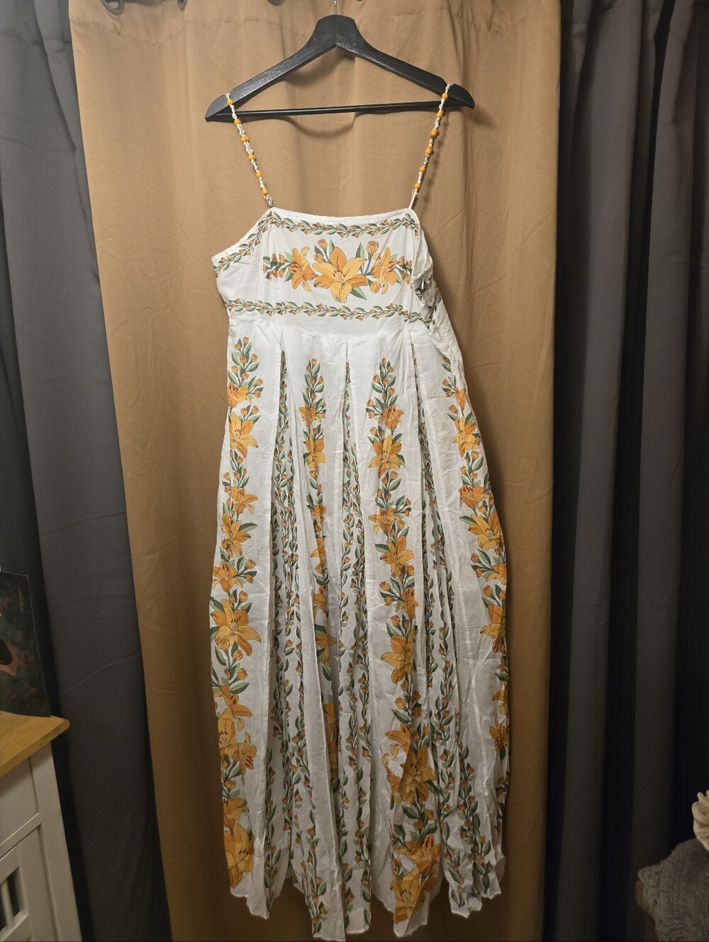 FARM Rio Tropical Lightness Off White Sleeveless Maxi Dress XL - Picture 2 of 8